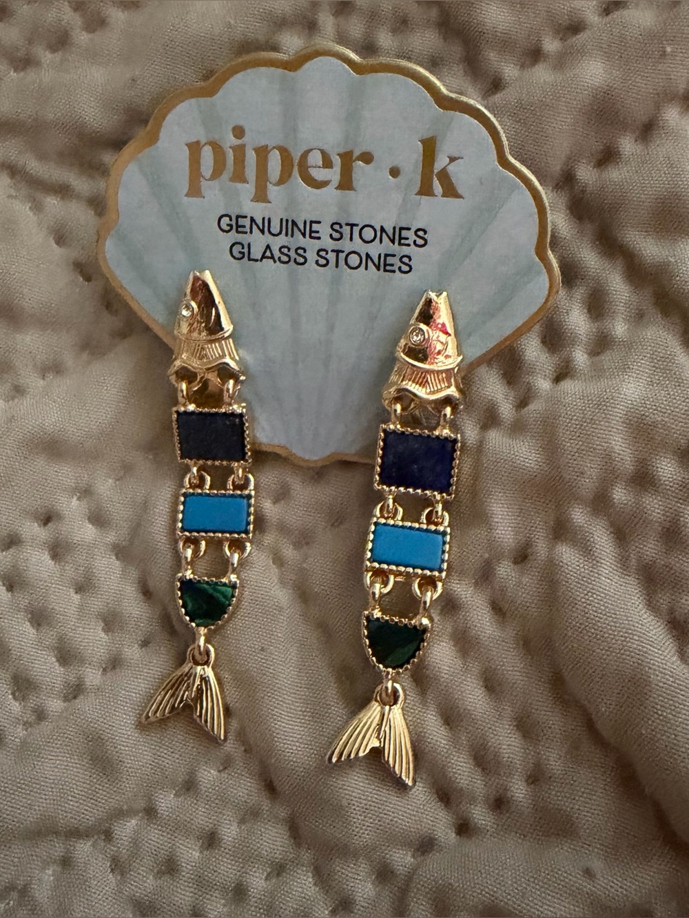 New Piper K Dangle Fish Earrings